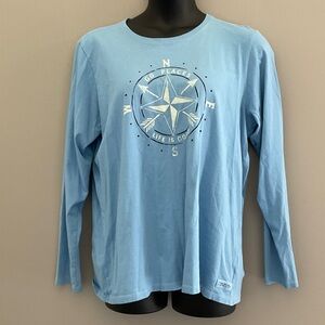 Life Is Good Baby Blue Long Sleeve Shirt